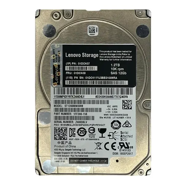 01DC411 IBM 1.2TB 10000RPM SAS 12Gb/s Hot Swap 2.5-Inch Hard Drive