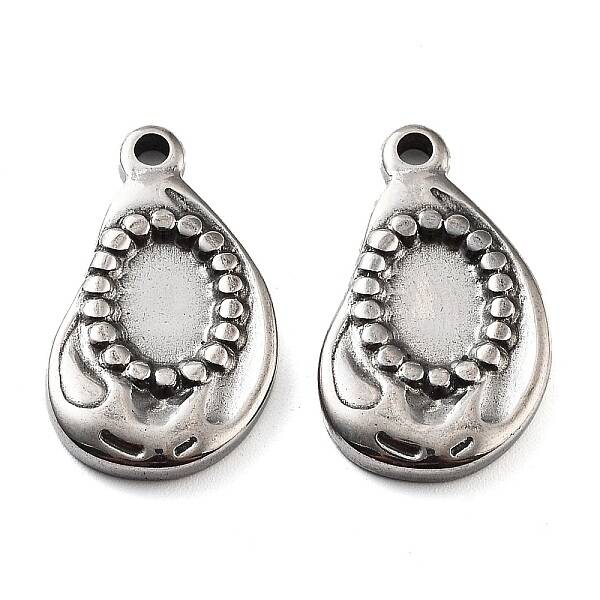 201 Stainless Steel Pendant Cabochon Settings