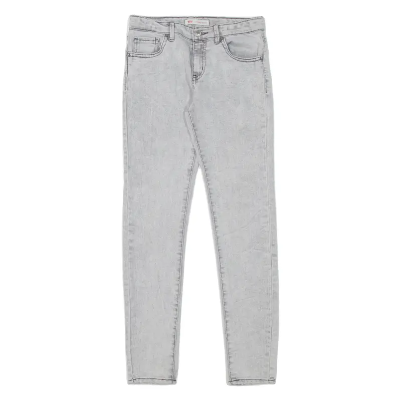 LEVI'S 710 Girls Jeans Grey Slim Skinny W26 L27