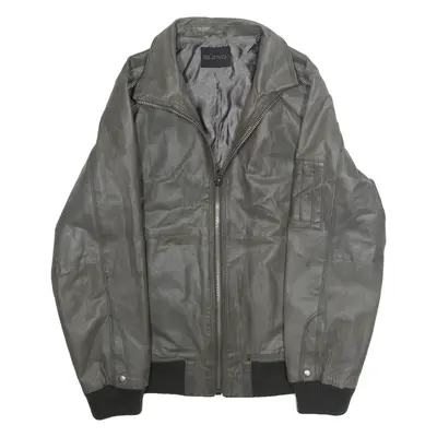 BLEND Mens Biker Jacket Grey L