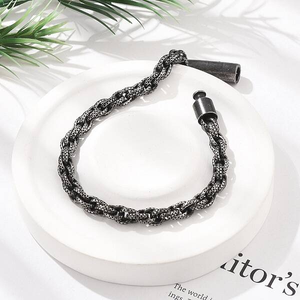 304 Stainless Steel Rope Chains Bracelets for Women Men