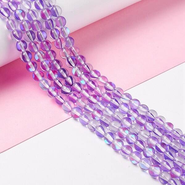Synthetic Moonstone Beads Strands