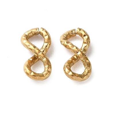 304 Stainless Steel Textured Infinity Linking Rings