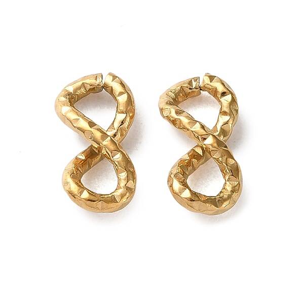 304 Stainless Steel Textured Infinity Linking Rings