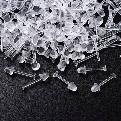1000Pcs 2 Style Eco-Friendly Plastic Stud Earring Findings