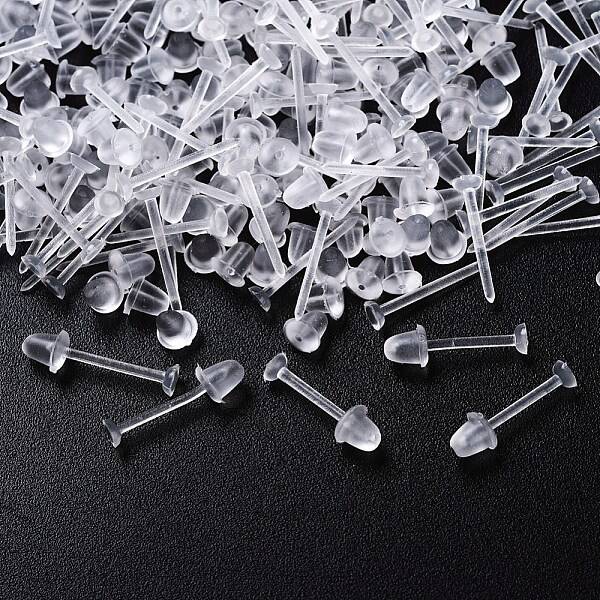 1000Pcs 2 Style Eco-Friendly Plastic Stud Earring Findings