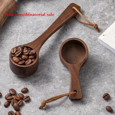 1 Piece Wooden Coffee Spoon, Coffee Ground Spoon, Coffee Bean Measuring Spoon, Wooden Tea Scoop, Household Kitchen Utensils