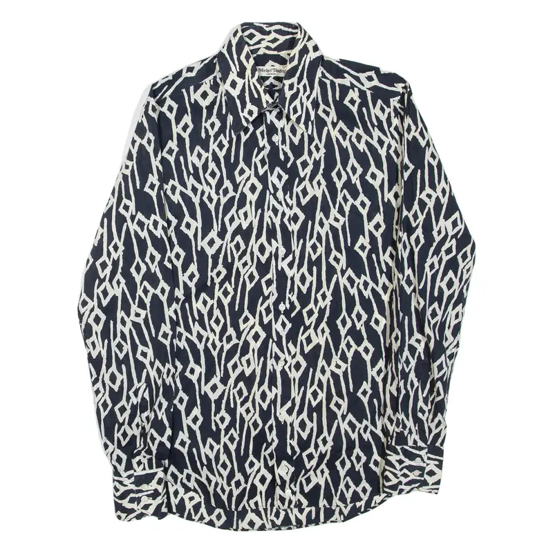 MICHEL DANTES Mens Shirt Black Long Sleeve S