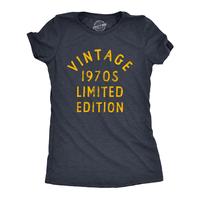 Womens Vintage 1970s Limited Edition T Shirt Funny Cool 1970 Theme Classic Tee For Ladies Funny Womens T Shirts Cute Slimming...