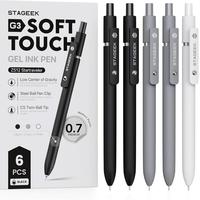 Black Gel Pens, 12Pcs 0.7mm Gel Pens Fine Point with 3 Extra Refills, Quick Dry Retractable Gel Pen Set, Smooth Writing Pens ...