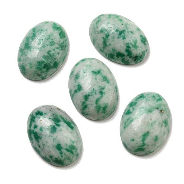Natural Green Spot Jasper Cabochons
