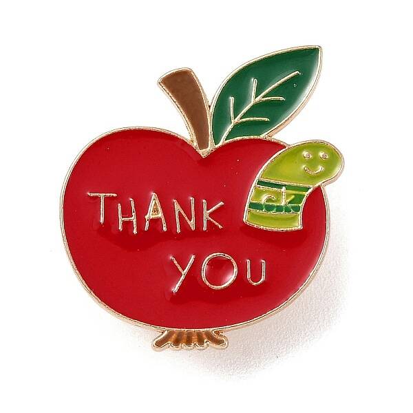 Teacher's Day Theme Rack Plating Light Gold Alloy Brooches