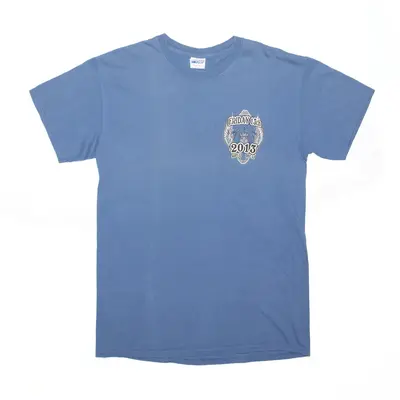 GILDAN Destination Port Dover In The Wind Blue Short Sleeve Biker T-Shirt Mens M