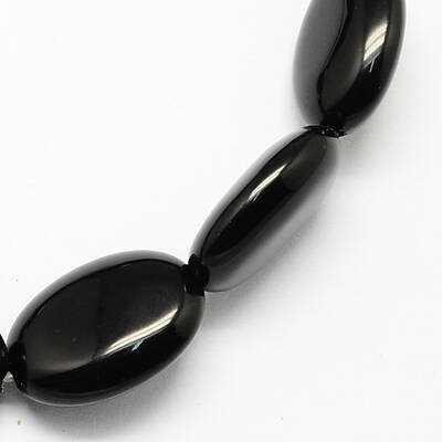 Natural Black Onyx Beads Strands