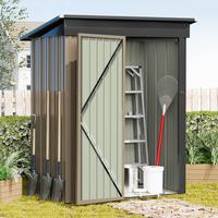 FURMAX 5×3 ft.Patio Metal Shed, Lockable Garden Shed for Outdoor Backyard Patio Storage