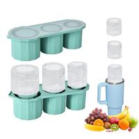 Ice Cube Tray with Lid, 1 Count 6 Grids Ice Cube Mold, Reusable Easy To Demold Beverage Ice Cubes Maker, Ice Making Mold for ...