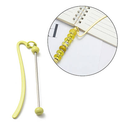 Iron & Alloy Bookmarks with Beadable Bar Pendant