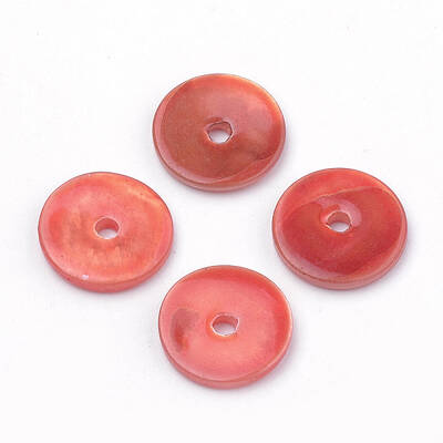 Spray Painted Natural Freshwater Shell Beads