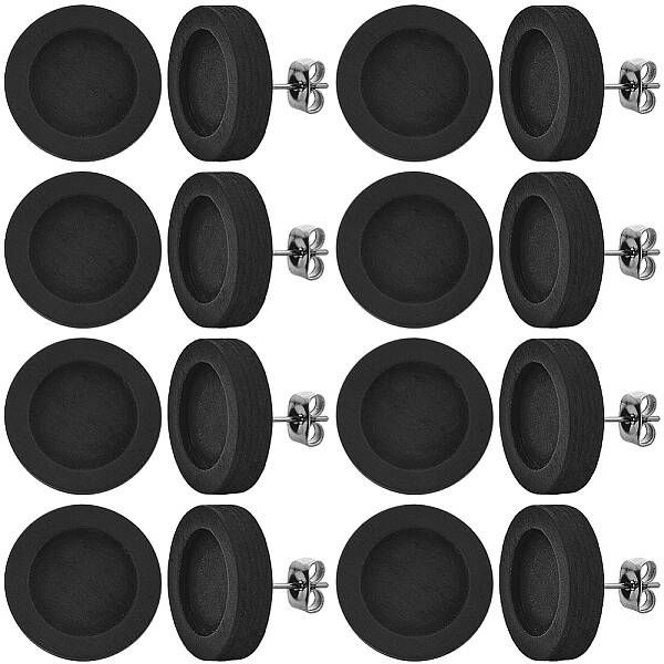 40Pcs Wooden Stud Earring Findings