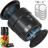Dual-Head Auto-Stop Canning Kit with Dust Cover, 5×Wide Mouth & 5×Regular Mason Lids for Food Storage Vacuum - Mason Jar Se...