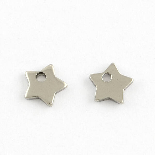 Non-Tarnish 304 Stainless Steel Five-Pointed Star Charms Pendants