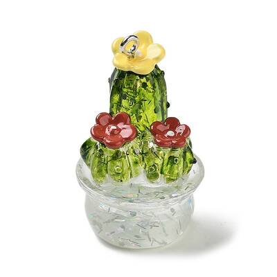 Transparent Resin Plant Pendants