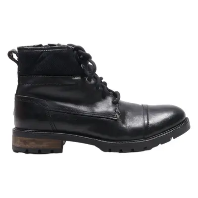 TOMMY HILFIGER Lace-Up Boots Black Leather Mens UK 8