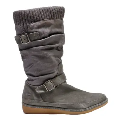 LACOSTE High Boots Grey Canvas Womens UK 5