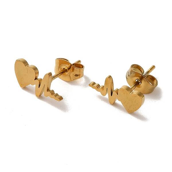 PVD Vacuum Plating 304 Stainless Steel Stud Earrings