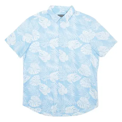 PIOMBO Mens Hawaiian Shirt Blue Floral XL