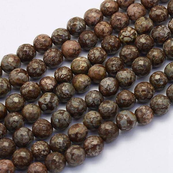 Natural Snowflake Obsidian Beads Strands