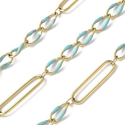 304 Stainless Steel Enamel Figaro Chains