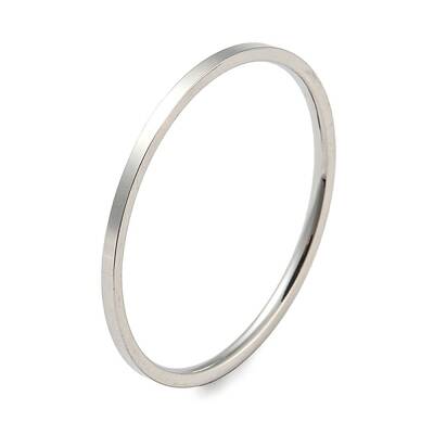 Non-Tarnish 304 Stainless Steel Simple Plain Band Finger Ring for Women Men