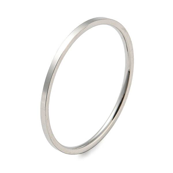 Non-Tarnish 304 Stainless Steel Simple Plain Band Finger Ring for Women Men