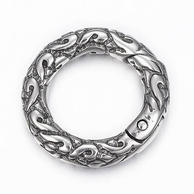 316 Surgical Stainless Steel Textured Spring Gate Rings