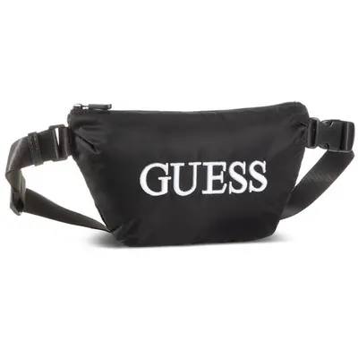 Guess, Quatro, Fabric Bum Bag, Black, 19/28.5 x 17 x 4 cm, Men's