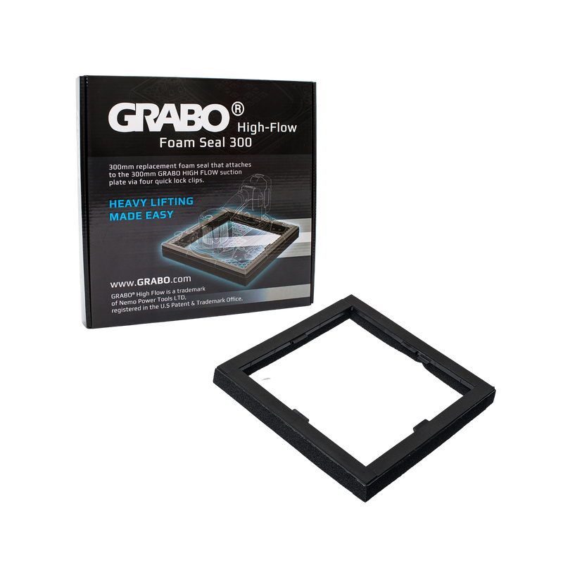 GRABO HighFlow Foam Seal 300, 12x12in Pad, Holds 150 lb