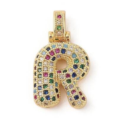Brass Micro Pave Cubic Zirconia Pendants