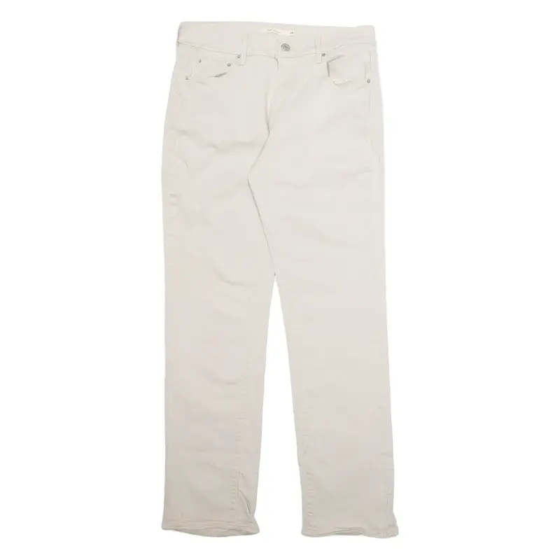 LEVI'S Womens Trousers Cream Regular Straight W30 L30