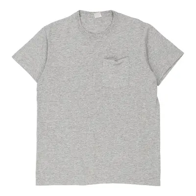 Single Stitch Made in USA Screen Stars T-Shirt - Small Grey Cotton