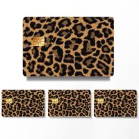 Leopard Pattern Credit Card Skin Sticker, 4 Counts/set Thin Waterproof & Scratch Resistant Custom Credit Card Skin Sticker, P...