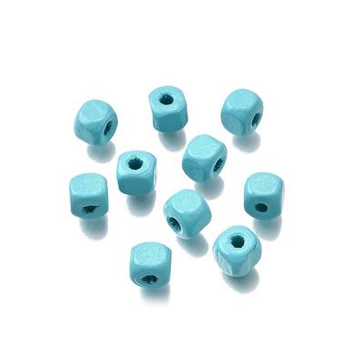Spray Painted Wooden Beads
