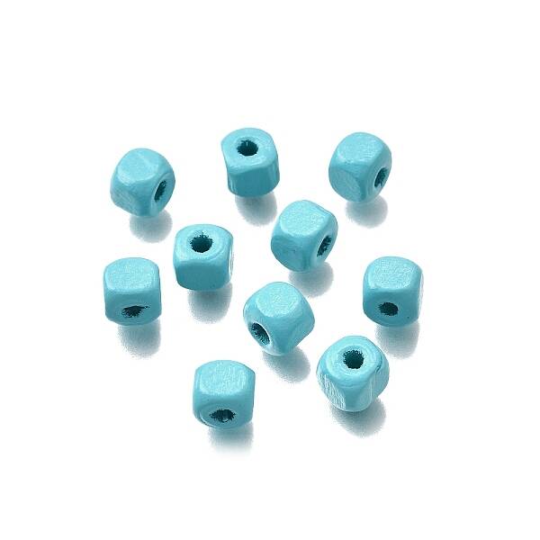 Spray Painted Wooden Beads
