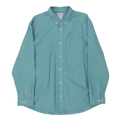 L.L.Bean Checked Shirt - XL Blue Cotton