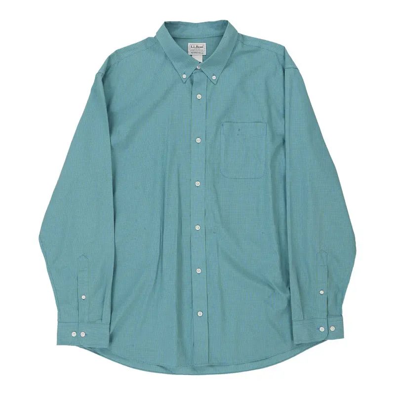 L.L.Bean Checked Shirt - XL Blue Cotton