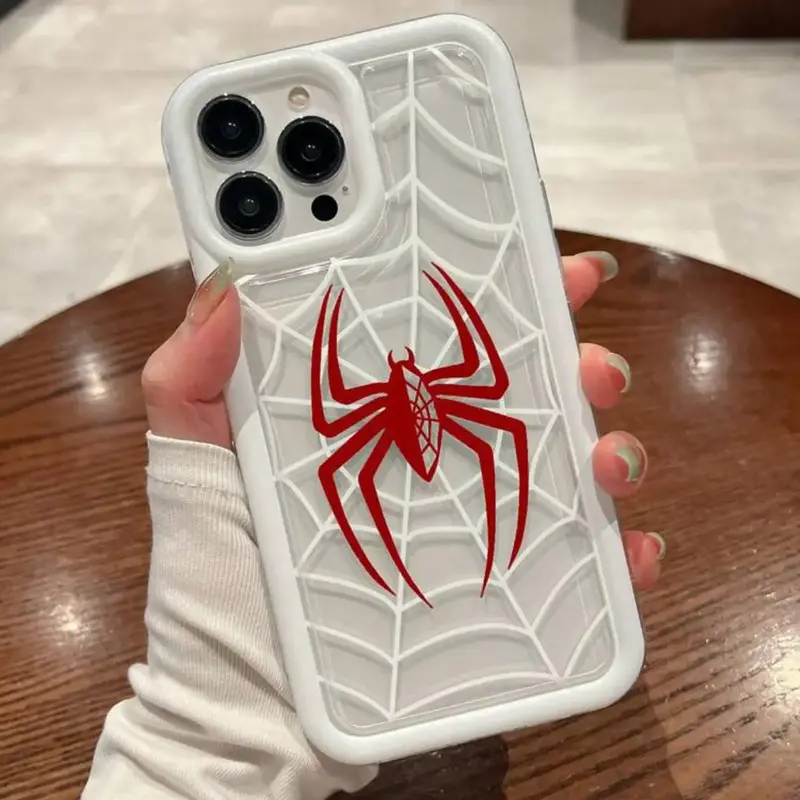 Spider Pattern Phone Case, Creative Decorative Phone Protector Cover, Phone Accessories Compatible with iPhone Series