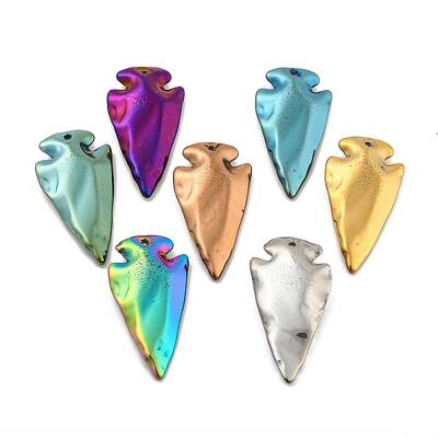 Electroplated Synthetic Non-Magnetic Hematite Pendants