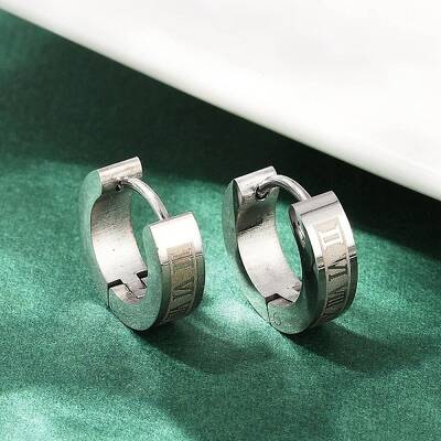 304 Stainless Steel Polishing Hoop Earrings