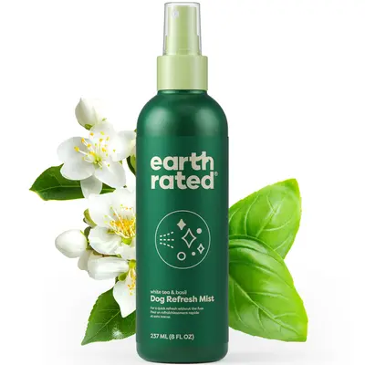 Earth Rated Dog Deodorizing Spray, Conditioning & Odor-Eliminating Dog Perfume, for All Coat Types, Refreshing White Tea & Ba...