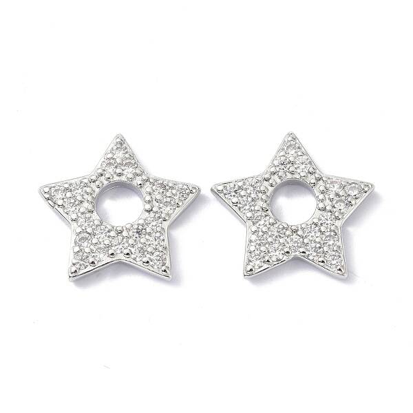 Brass Micro Pave Cubic Zirconia Pendants